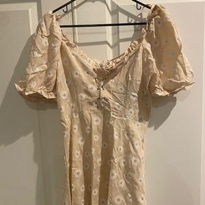 Nasty Gal Daisy Lace Up Front Mini Dress